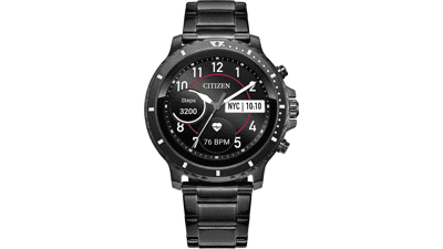 Citizen CZ Smart Gen 1 Stainless Steel Smartwatch - Touchscreen, Heartrate, GPS, Speaker, Bluetooth, Notifications - iPhone and Android Compatible