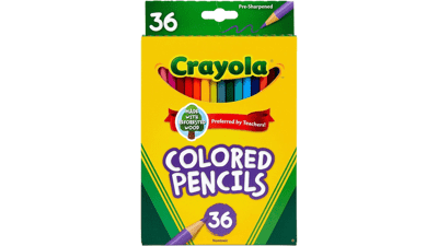 Crayola Colored Pencils Set - 36ct, Art Supplies for Kids, Ideal for Coloring Books, Classroom Use, Non-Toxic
