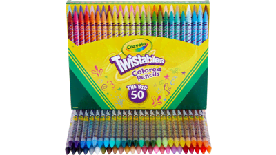 Crayola Twistables Colored Pencil Set - 50ct, Kids Art Supplies, Unique Holiday Gifts