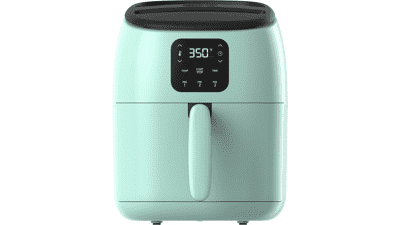 DASH Tasti-Crisp™ Digital Air Fryer with AirCrisp Technology, Custom Presets, Temperature Control, 2.6 Quart - Aqua