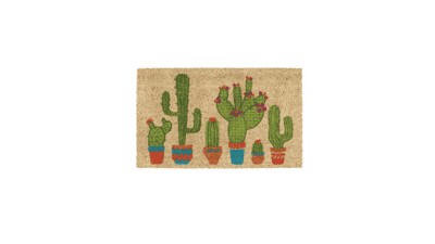 DII Floral Design Coir Doormat, 17x29, Cactus