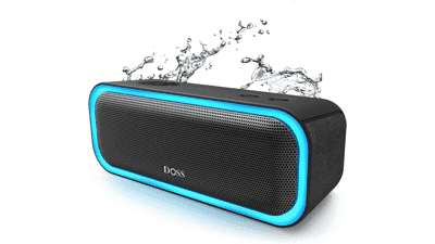 DOSS SoundBox Pro Bluetooth Speaker - 20W Stereo Sound, Extra Bass, IPX6 Waterproof, Bluetooth 5.0, TWS Pairing, Multi-Colors Lights, 20 Hrs Playtime - Beach, Outdoor