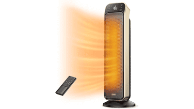 Dreo Space Heater - Fast Quiet Heating Portable Electric Heater with Remote - 3 Modes - Overheating & Tip-Over Protection - Oscillating Ceramic Heater for Bedroom, Office, Indoor Use