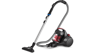 EUREKA Whirlwind Bagless Canister Vacuum Cleaner - Lightweight for Carpets and Hard Floors (Red)