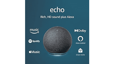 Echo (4th Gen) Premium Sound Smart Home Hub Charcoal