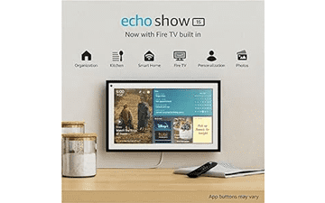 Echo Show 15 - Full HD 15.6" Smart Display with Alexa, Fire TV, and Remote