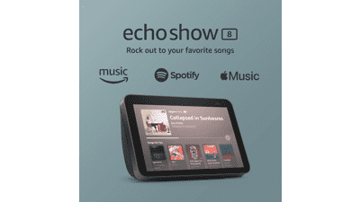 Echo Show 8 - HD Smart Display with Alexa and 13 MP Camera - Charcoal