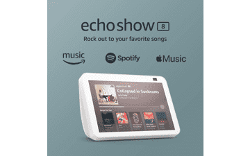 Echo Show 8 - HD Smart Display with Alexa and 13 MP Camera - Glacier White