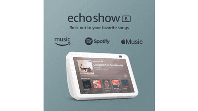 Echo Show 8 - HD Smart Display with Alexa and 13 MP Camera - Glacier White