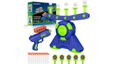 Glow in The Dark Shooting Games Toy Gift for Kids - Floating Ball Targets with Foam Dart Toy Blaster