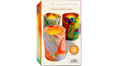 Hapinest Clay Luminaries Arts and Crafts Kit - Gifts for Kids, Girls, Boys, Teens - Ages 6 and Up