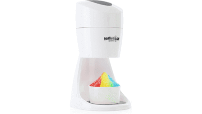 Hawaiian Shaved Ice S900A Snow Cone and Shaved Ice Machine with 2 Reusable Plastic Ice Mold Cups