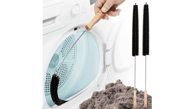 Holikme Dryer Vent Cleaner Kit - Clothes Lint Brush, Home Essentials for Flexible Refrigerator Coil and Vacuum Cleaning