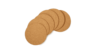 Hygloss Cork Coasters - 6 inch Round - Pack of 24