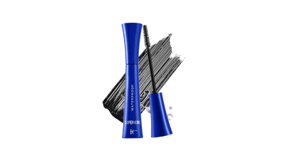 IT Cosmetics Superhero Volumizing Waterproof Mascara - 24HR Wear - Resists Sweat & Humidity - Lash-loving Biotin, Peptides & Pro-Vitamin B5 - Super Black