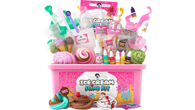 Ice Cream Slime Kit for Girls - Make Butter Slime, Cloud Slime, and Foam Slimes - Great Gift Idea for Girls 8-12