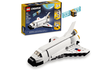 LEGO Creator 3 in 1 Space Shuttle Toy for Kids, Creative Gift Idea Ages 6+, Build and Rebuild into Astronaut Figure or Spaceship