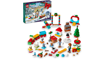 LEGO Friends Advent Calendar 2023 - Christmas Holiday Countdown Playset with 24 Surprises, 2 Mini-Dolls, and 8 Pet Figures