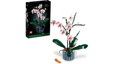 LEGO Icons Orchid 10311 Artificial Plant Building Set with Flowers - Home Décor Gift for Adults - Botanical Collection - Birthday and Anniversary Gift for Her and Him