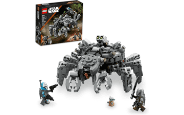 LEGO Star Wars Spider Tank 75361 Building Toy Mech from The Mandalorian Season 3 Includes The Mandalorian with Darksaber Bo-Katan and Grogu Minifigures Gift Idea for Kids Ages 9+