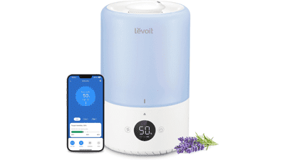 LEVOIT Dual 200S Smart Humidifiers for Bedroom - Top Fill - Customize Humidity - Home, Baby Nursery & Plants - Humidistat - Essential Oil Diffuser - Schedule - Timer - APP & Voice Control - 3L - Blue