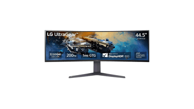 LG 45GR65DC-B 45" Ultragear QHD 1ms 200Hz Curved Gaming Monitor with VESA DisplayHDR 600 - Black