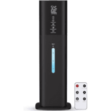 Large Room Bedroom Humidifier with 7 Colors Light, 2.1Gal(8L) 3 Speed Quiet Ultrasonic Cool Mist, 360° Nozzle, Humidity Setting, Timer, Aroma Box - Black