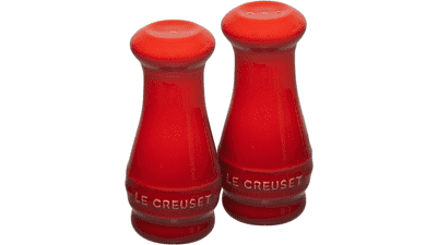 Le Creuset Stoneware Salt & Pepper Shakers Set - 4 oz. each - Cerise