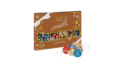Lindt LINDOR Deluxe Assorted Chocolate Candy Truffles Gift Box - 15.2 oz