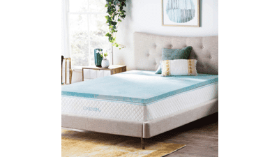 Linenspa 2 Inch Gel Swirl Memory Foam Mattress Topper - Queen Size