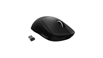 Logitech G PRO X SUPERLIGHT Wireless Gaming Mouse - Ultra-Lightweight, HERO 25K Sensor, 25,600 DPI, 5 Programmable Buttons, Long Battery Life - Black