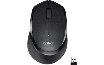 Logitech M330 SILENT PLUS Wireless Mouse - 2.4GHz USB Nano Receiver - 1000 DPI Optical Tracking - 2-year Battery Life - PC Mac Laptop Chromebook - Black