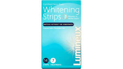 Lumineux Teeth Whitening Strips - 7 Treatments - Enamel Safe - Sensitivity-Free - Dentist Formulated & Certified Non-Toxic