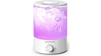 MEGAWISE 3.5L Cool Mist Humidifier - Top Refill, Large Capacity, Easy and Convenient for Home