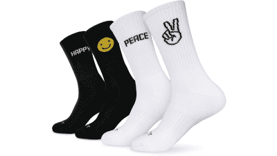 MONFOOT Athletic Cushioned Crew Socks - Women's and Men's - 4-8 Pack