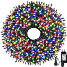 MZD8391 105FT 300LEDs Christmas Lights Outdoor Indoor String Lights 8 Modes Memory Function for Christmas Tree Party Decoration (4 Sets CONNECTABLE) Multi-Color