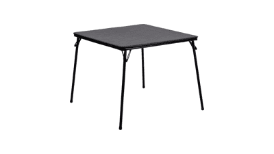 Madelyn Folding Card Table - Black | Portable Square Table with Collapsible Legs