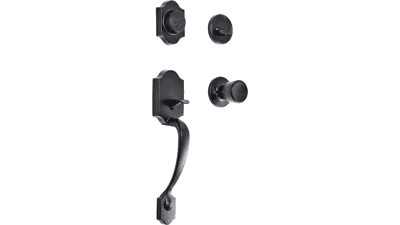 Matte Black Handleset with Tulip Knob - Single Cylinder