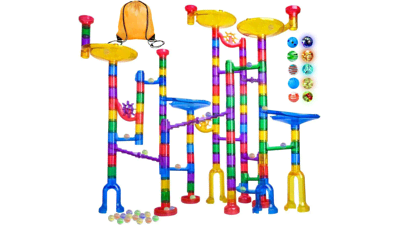 Meland Marble Run - 132Pcs Marble Maze Game Building Toy for Kids