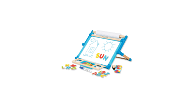 Melissa & Doug Deluxe Double-Sided Tabletop Easel - Arts & Crafts Set, 42 Pieces