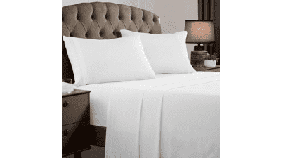 Mellanni Queen Sheet Set - Iconic Collection - Hotel Luxury, Extra Soft, Cooling Bed Sheets - Deep Pocket - Wrinkle, Fade, Stain Resistant (White)