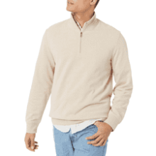 Men's Lightweight French Terry Quarter-Zip Mock Neck Sweatshirt