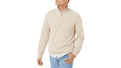 Men's Lightweight French Terry Quarter-Zip Mock Neck Sweatshirt