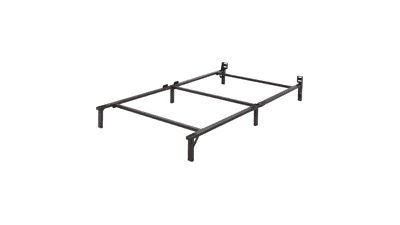 Metal Bed Frame - 6-Leg Base for Box Spring and Mattress - Twin Size - Easy Assembly - Black