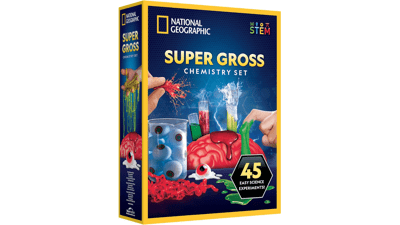 NATIONAL GEOGRAPHIC Gross Science Kit - 45 Experiments for Kids 8-12, STEM Project Gifts Boys and Girls