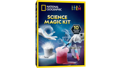 NATIONAL GEOGRAPHIC Magic Chemistry Set - 10 Amazing Magic Tricks, STEM Projects and Science Experiments - Science Toys for Boys and Girls 8-12