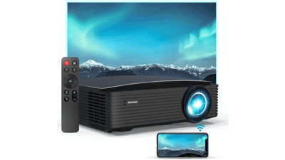 NexiGo PJ20 Outdoor Projector with WiFi, Bluetooth, Native 1080P, Dolby Audio Support