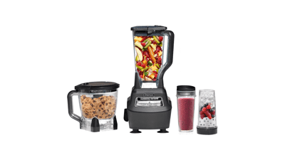 Ninja BL770 Mega Kitchen System - 1500W - 4 Functions - Smoothies, Processing, Dough, Drinks - 72-oz. Blender Pitcher - 64-oz. Processor Bowl - 16-oz. To-Go Cups - Black