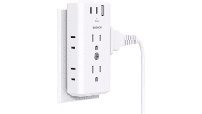 Outlet Extender Multi Plug Outlet, USB Wall Charger, 6 AC Outlet Splitter and 3 USB Ports (2 USB C), Cruise Essentials for Ship and Travel, Dorm, Office
