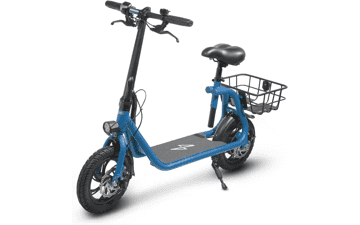 Phantomgogo Commuter R1 Electric Scooter for Adults Foldable with Seat & Carry Basket 450W Brushless Motor 36V 15MPH 265lbs Max Load E Mopeds